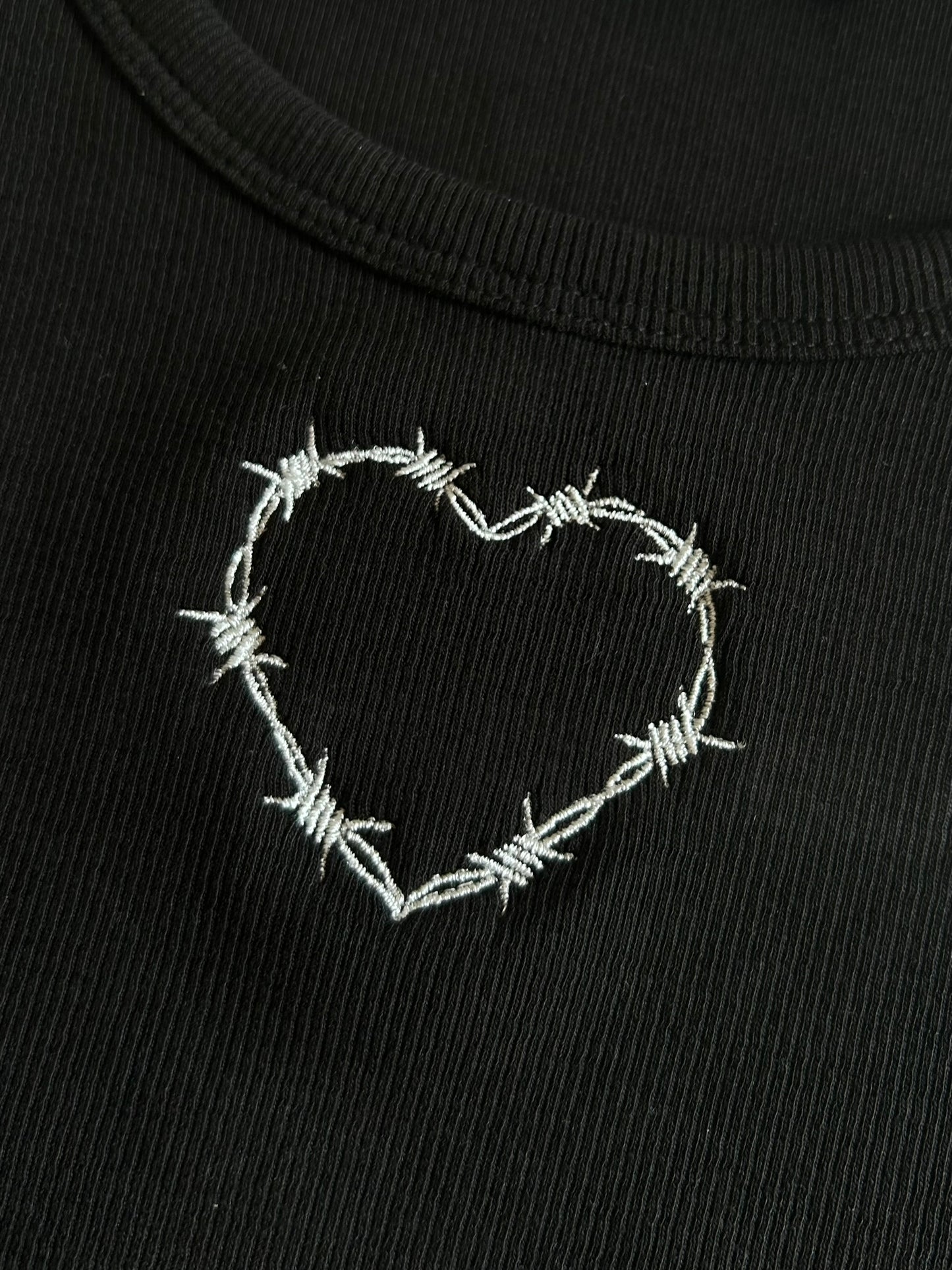 Barbed Wire Heart Vest Top