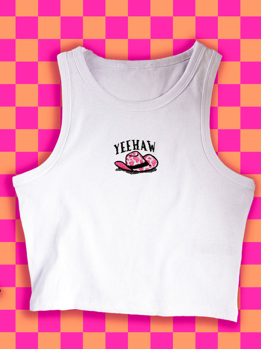 Yeehaw Cowboy Ribbed Vest Top
